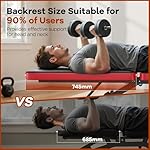 NICEPEOPLE Basic Weight Bench for Home Gym, 8 Backrests Adjustable Bench with 660LBS Weight Capacity for Chest Shoulders Arms Muscles, Foldable and Compact for Small Space Apartment Room - Image 4