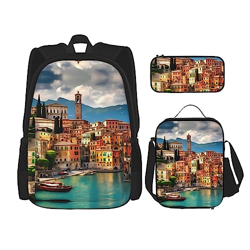 Ensemble sac à dos d'école léger anti mal de dos avec accessoires repas