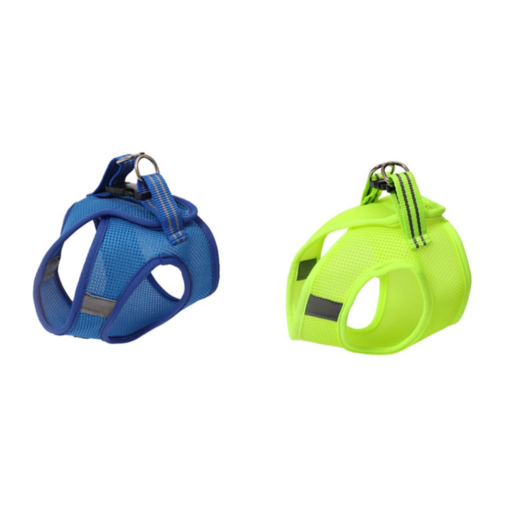 INOOMP 3stücke Cat Vest Mit Atmungsaktivem Design Kreatives Katzen-Geschirr Blau Leicht Langlebig Und Komfortabel Für Stressfreies Tragen