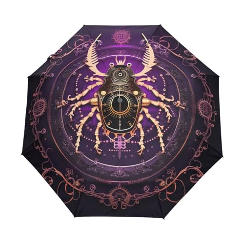 KAAVIYO Abstract Animal Art Umbrella Windproof Automatic Foldable Umbrells Auto Open Close for Men Women Kids