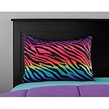 Pop Shop Rainbow Zebra Comforter Set, Full/Queen