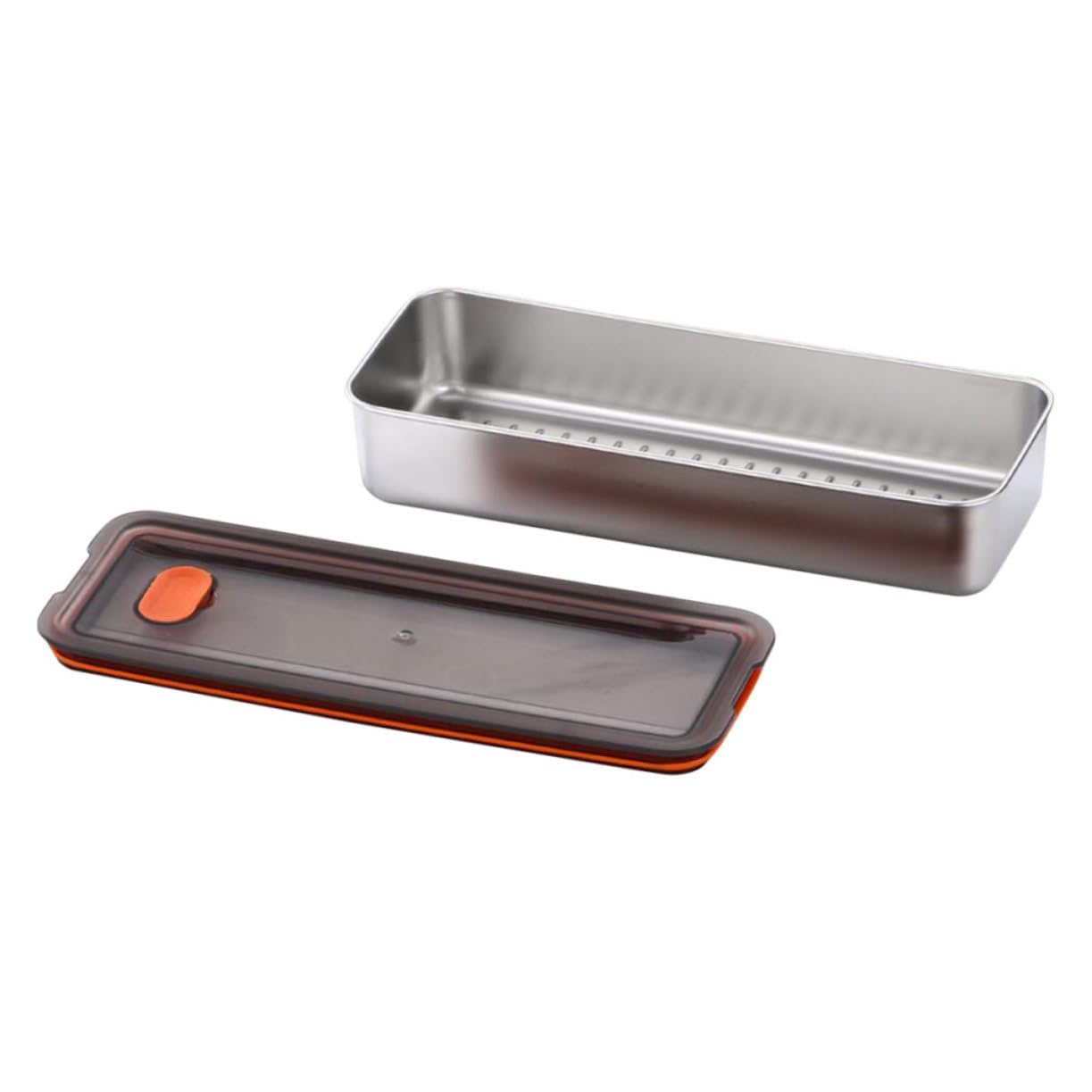 PRETYZOOM 4 Unidades De Caja De Tocino De Res Refrigerador Pequeño Tocino Refrigeradores De Cocina Contenedores Para Alimentos Contenedor De Acero Inoxidable Con Tapa Contenedor De