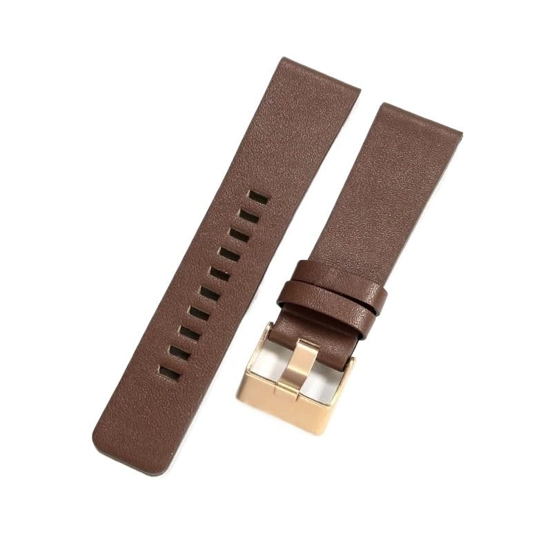 Bracelet montre cuir café pour remplacer une sangle abîmée sans changer de montre