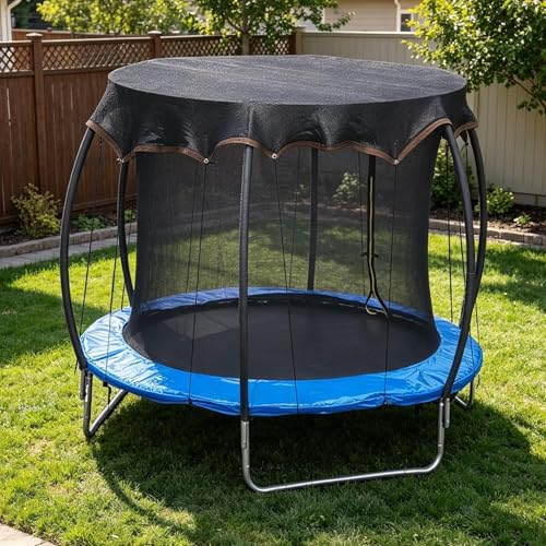 Bâche trampoline imperméable robuste anti-UV housse de protection ronde extérieure