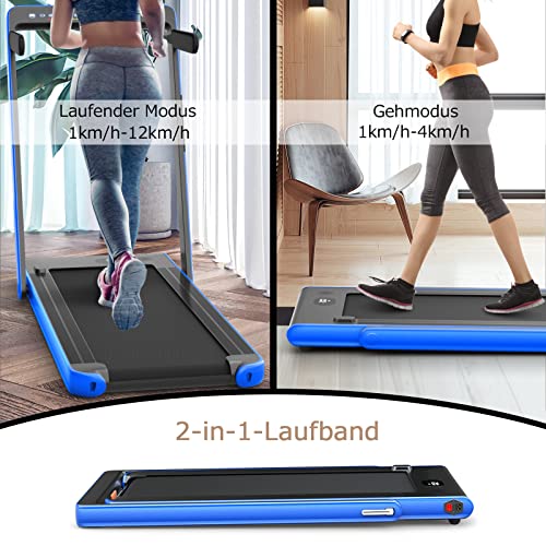 COSTWAY 2 in 1 Walking Pad & Laufband | App-kontrolliert | Bluetooth | LED Display | 1-12 km/h | bis 120kg belastbar… – Bild 4