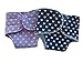 Produktbild Nordic Child waschbare Puppenwindel aus Stoff mit Herzen Handmade Set je 1x lila 1x Marineblau (36-42)