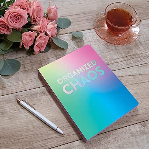 Medium Coptic Bound Journal by Studio Oh! - Organized Chaos - Dimensions: 6.5" x 8.63" - Hardcover with Full-Color Artwork & 192 Lined Pages - Lies Flat When Open