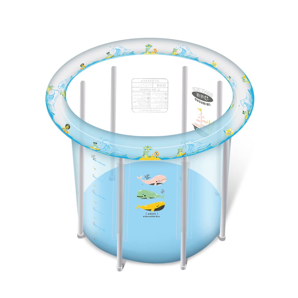 29" x 29" Frame Pool for Baby, Round Small Outdoor Child Safe Stents Pool Family Backyard Swimming Pool (Transparent)
