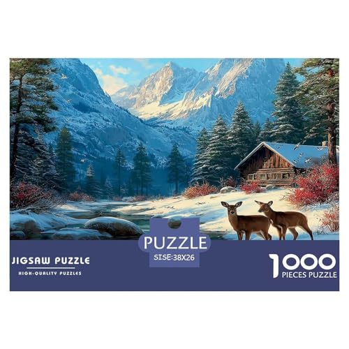 Puzzle para Adultos - Cervos Silvestres, Actividad Artística Desafiante Y Relajante, Animales Artísticos, Regalos para Hombres, Regalos Adultos Y Niños 38x26cm/1000pcs