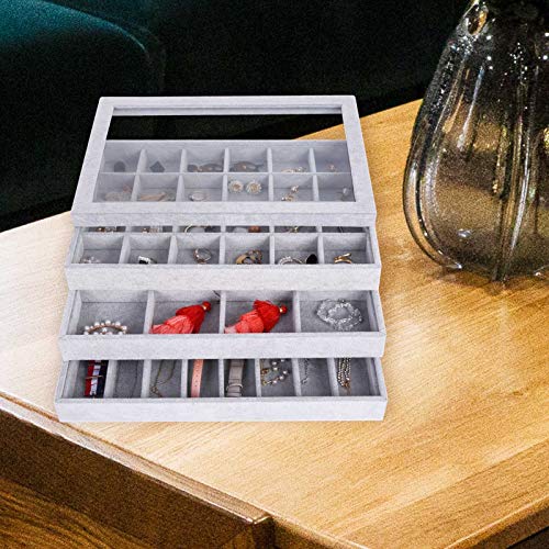 Autoark Ice Velvet Stackable Jewelry Tray Showcase Display Organizer,Set Of 3,Aj-075 #TOP6