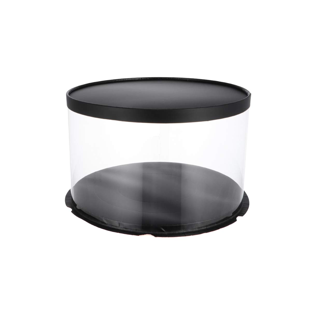 DOITOOL 10 Inch Round Plastic Cake Boxes Cake Boards Paperboard Pet Material for Parties