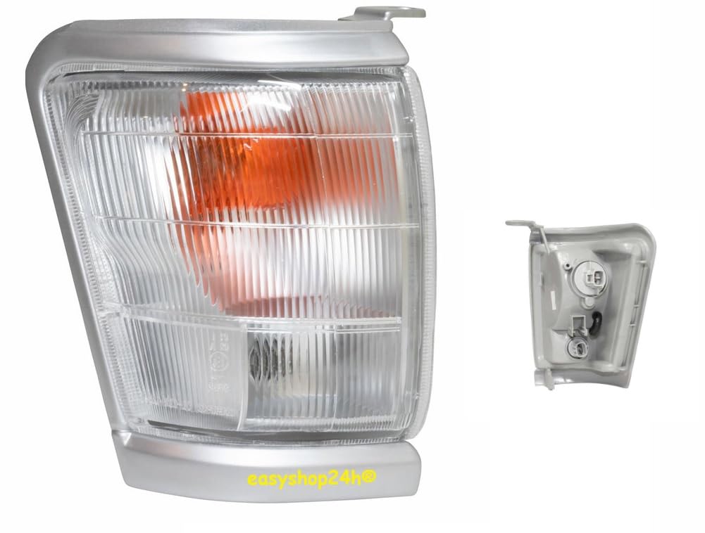 Set 2 Fanale Fanalino Freccia Anteriore Destro Sinistro Per Hilux da 1998 a 2001 Luce di Posizione Indicatore Di Direzione Lampeggiatore Con Portalampade e Lampadine