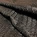 Alligator Fabric, Soft Textured Crocodile Vinyl Faux Leather, Gator Skin Embossed Upholstery DIY Craft and Clips Pleather Sheets – One Foot Cut 12”x54” (Black)