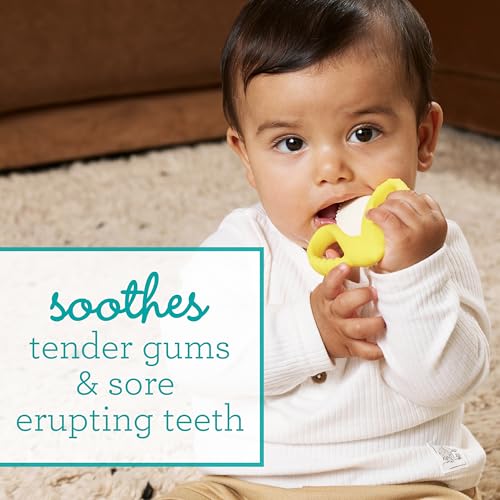Image of Infantino Lil' Nibbles Textured Silicone Teether Banana, Broccoli, Fruit Kabob