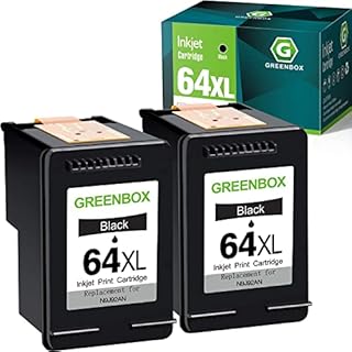 GREENBOX Remanufactured Ink Cartridge Replacement for HP 64 XL 64XL High-Yield for HP Envy Photo 7855 7155 6255 6230 6252 6258 7120 6220 7130 7132 7158 7164 7820 7830 7858 7864 7800 Printer (2 Black)