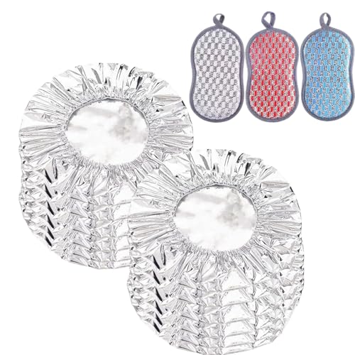 Fundas de papel de aluminio reutilizables de 11-28 cm para evitar salpicaduras 3