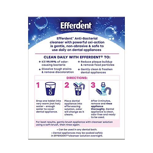 Efferdent Retainer & Denture Cleaner Tablets And Dental Bath, 4 Tablets #TOP1