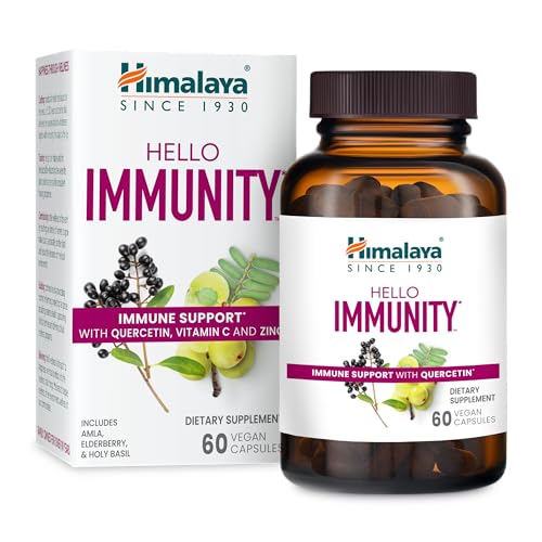 Himalaya Hello Immunity with Quercetin, 60 Day Supply - Herbal Immune Support Supplement,...
