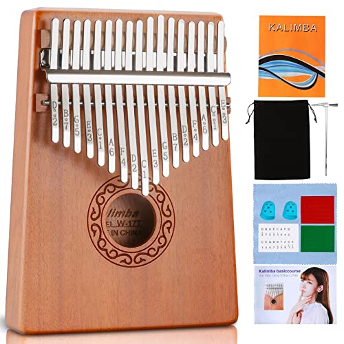 Sovvid Kalimba Thumb Piano 17 Keys, Portable Mbira Finger Piano Musical Instruments With Kalimba Song Book Instructions, Tuning Hammer, Natural Mahogany Hand Piano Gifts For Kids And Adults Beginners #TOP9