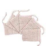6 Pack Soap Exfoliating Bag Natural Soap Saver,Soap Savers for Bar Soap,Natural Sisal Fiber Soap Bag