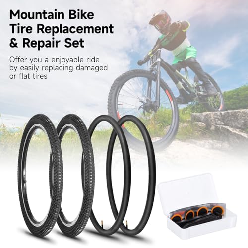 20×1.95 Bike Tire and Tube Set, 2 Pack 20 Inch Mountain Bike