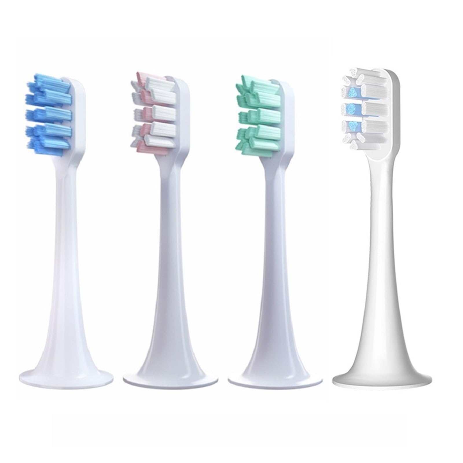 Cabezales, compatible con xiaomi, Mijia T300 T500 T700 | Cabezales para cepillo dental sónico, cerdas suaves, tapa antipolvo, empaque al vacío, niños(10White10Blue)