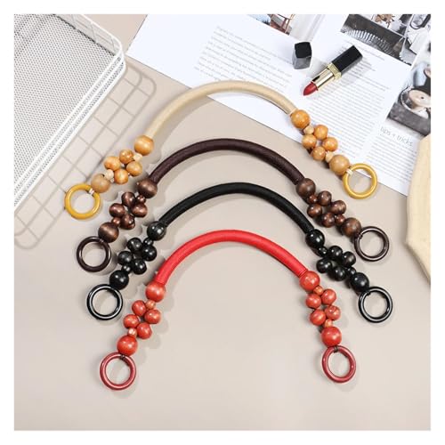 Asas de madera para bolsos cadena con cuentas correa mango multicolor DIY 4