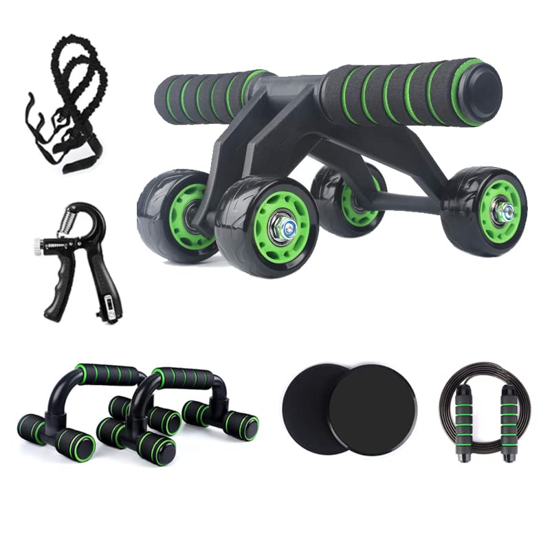XININ Ab Roller Fitness Rad Set Vier Rad Fitness Rad Übung Im Freien Bauchmuskeltraining Fitness Ausrüstung