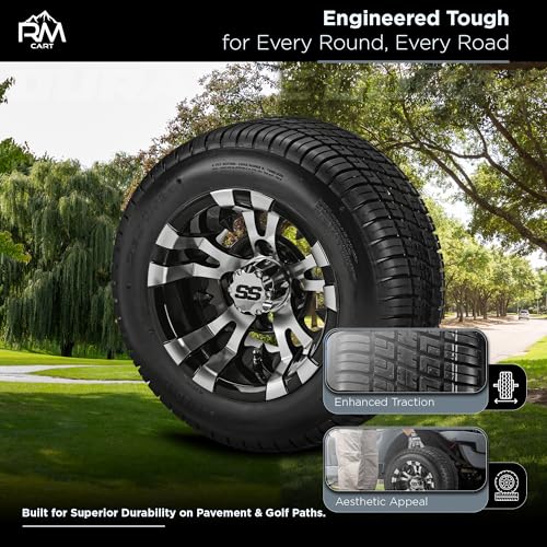 RM Cart Warlock Golf Cart Tire & Wheel Set