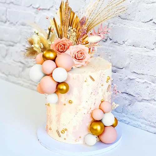 Jevenis JEVENIS-USA-FLORAL Natural White Boho Cake Topper Boho Cake Decorations Cake Flowers Decorations Floral Cake Topper For Baby Shower Wedding Bridal Birthday Party Supplies thumb #2