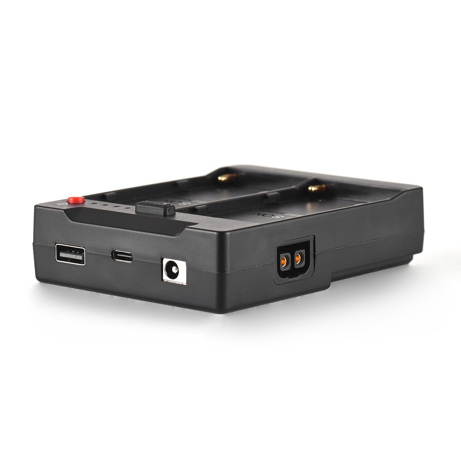 Andoer NP-F970 F750 F550 - Piastra per batteria a V-Lock V-Mount con uscite USB-A/Type-C/DC/D-TAP