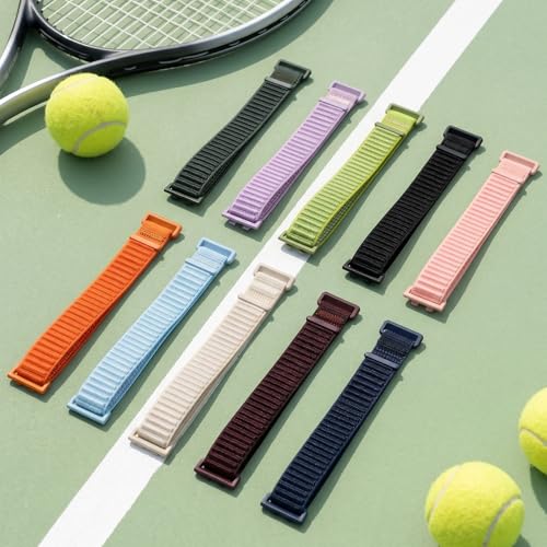 Image of Slim Nylon Watch Strap Compatible with Huawei Band 11 /11 Pro NFC, Nylon Replacement Band with Hook and Loop Fastener, Soft Breathable Lightweight for Women (No Watch)