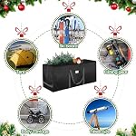 BALEINE 7.5 ft Extra Large Christmas Tree Storage Bag - Heavy Duty with Reinforced Handles and Dual Zippers for Wide Opening (Black) - Image 5