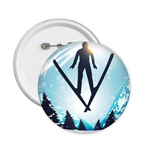 Pins de ski aquarelle pour customiser un sac à dos