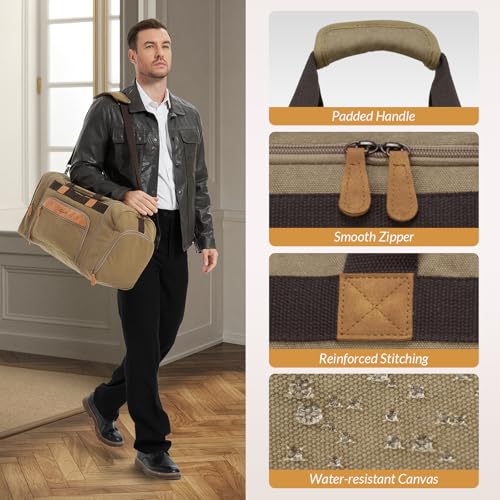 Celvetch Expandable Canvas Duffle Bag