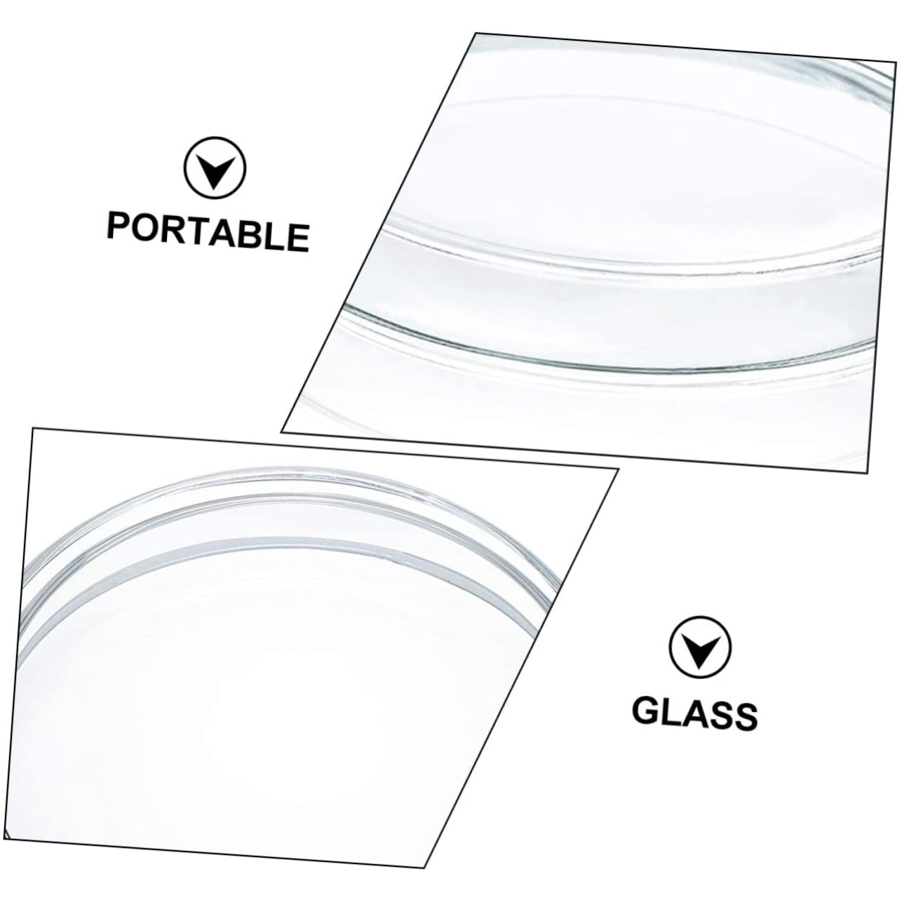 NAMOARLY 5pcs Petri Dish Culture Dish Cell Dish Petri Plate Lab Pipettes Dish Tissue Culture Plate Lab Petri Laboratory Dish Lab Dish Specimen Dish Transparent Glass