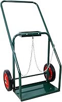 Homonova 440lbs Heavy Duty Welding Cart for Oxygen Acetylene Cylinders - 10" Rubber Wheels, Removable Steel Frame, Compact Industrial Dolly