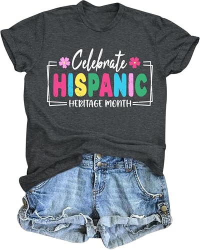 Hispanic Heritage Month Shirt Women Proud Latina Power Shirts Latino Countries Flags Gift Tee Tops
