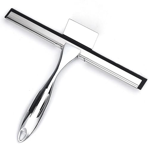 Limpiaparabrisas, limpiador de vidrio, con gancho, limpiaparabrisas de vidrio. Escobilla de ducha multiusos para puertas de ducha, baño, ventana y