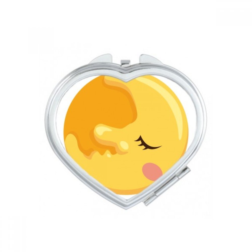 Miroir de poche portable avec motif UFO et Univers, petit miroir de main mignon