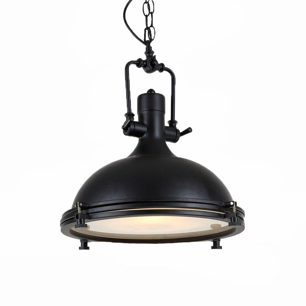 BOLLUMA Home Light Industrial Barn Pendant Light Fixture Ceiling Light 40W, Industrial Retro Metal Pendant Light for Living Room, Cafe, Restaurants