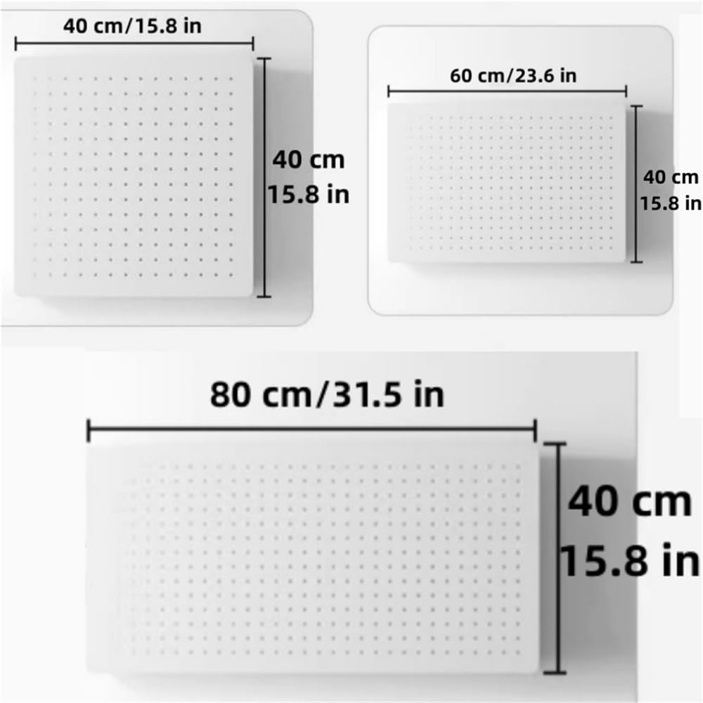 JYNDKQLB Table Standing Storage Pegboard, Partition Shelves with Accessories, Metal Pegboard Organizer, Display Pegboard for Study, Office and Kitchen(Green,15.8 * 23.6in)