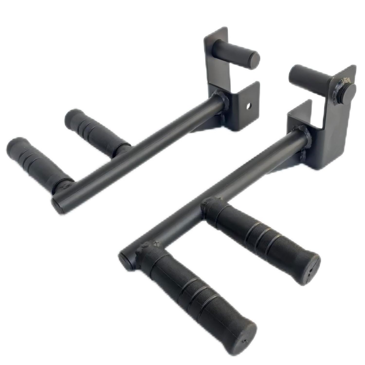 Funito 350 LBS Capacity - Dip Bars for 2x2 with 1" Hole Power Cage, Squat Rack Attachments - Narrow and Wide Grip Handles Dip Attachment for Dips, Pull Up, Push-up (Black)