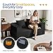 COMAX Futon Sofa Bed, 4‑in‑1 Convertible Sofa Bed, Folding Boneless Couches for Living Room, Fold Out Small Foldable Loveseat Floor Sleeper Comfy Mattress Lounge Space‑Saving, Black