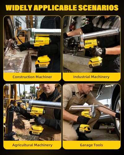 Image of Cordless Electric Grease Gun Compatible with DeWalt 20V /18V Battery