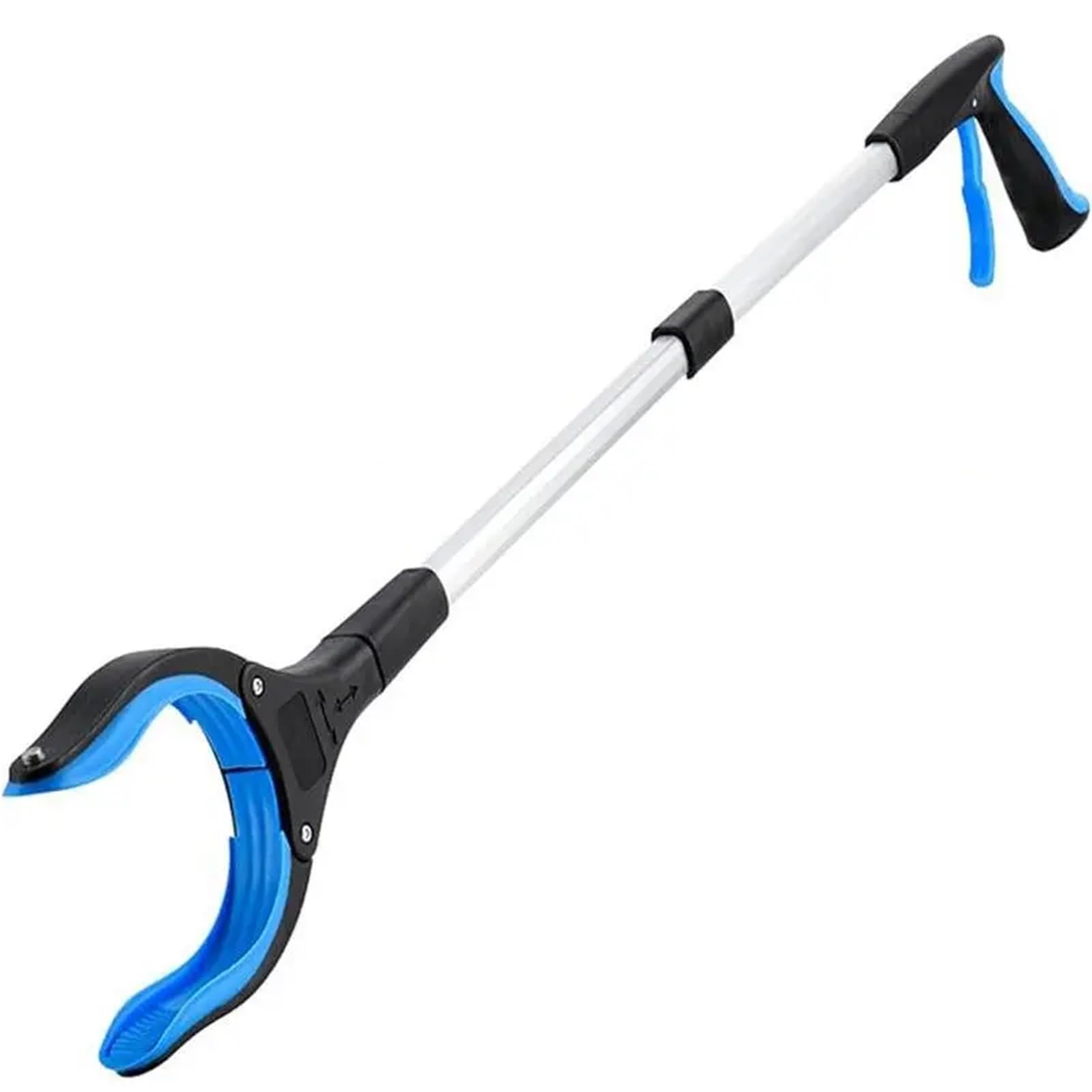 RUWLFE Litter Pickers Foldable Grabber With 360 Degree Swivel Clip Thickened Aluminum Alloy Folding Garbage Collector Household Cleaning And Sanitation Clip(Blue)