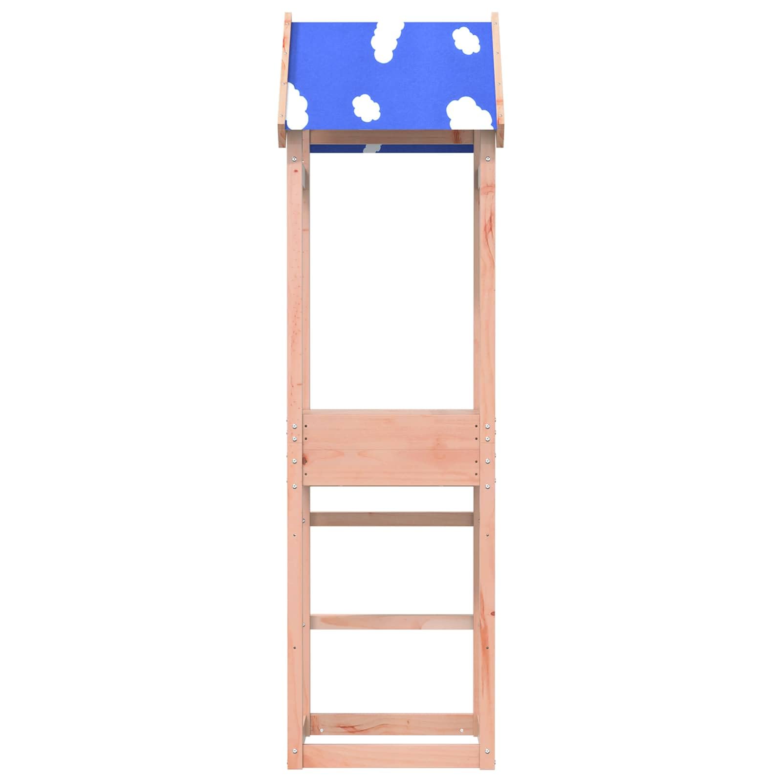 Spielturm für Garten aus massivem Douglasienholz, Kletterturm mit Rutsche und Schaukel, Kinderspielplatz 52,5 x 46,5 x 195 cm