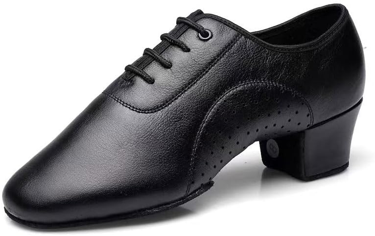 Men's Ballroom Dance Shoes, Breathable Performance Dancing Shoes Lace-Up Modern Salsa Practice Teaching Shoes for Men