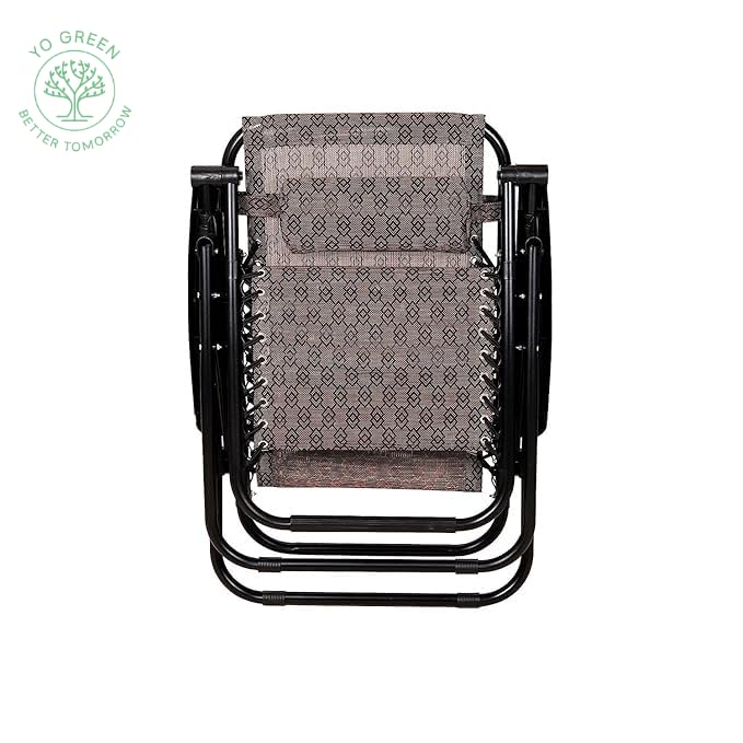 Image of Yo Green Stainless Steel Zero Gravity Chair, Lawn Chair Recliner Lounge, Portable Camping Folding Beach Chair with Removable Pillow (Burgundy)