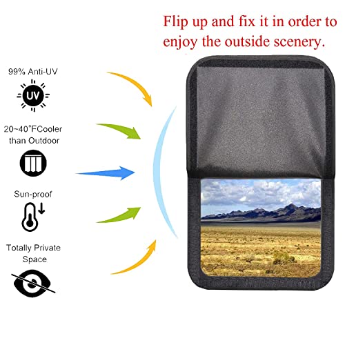 Ataqus Rv Door Window Shade Cover, Camper Sunshade Privacy Screen Window Cover, 16 X 24.75 Inches，Travel Trailer Motorhome Sun Shade Accessories,Black… #TOP4